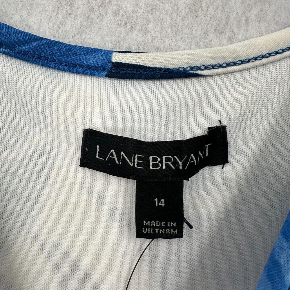 NWT Lane Bryant Maxi Dress Size 14 Floral Sleeveless Long Flowy Blue Tropical - Picture 9 of 12